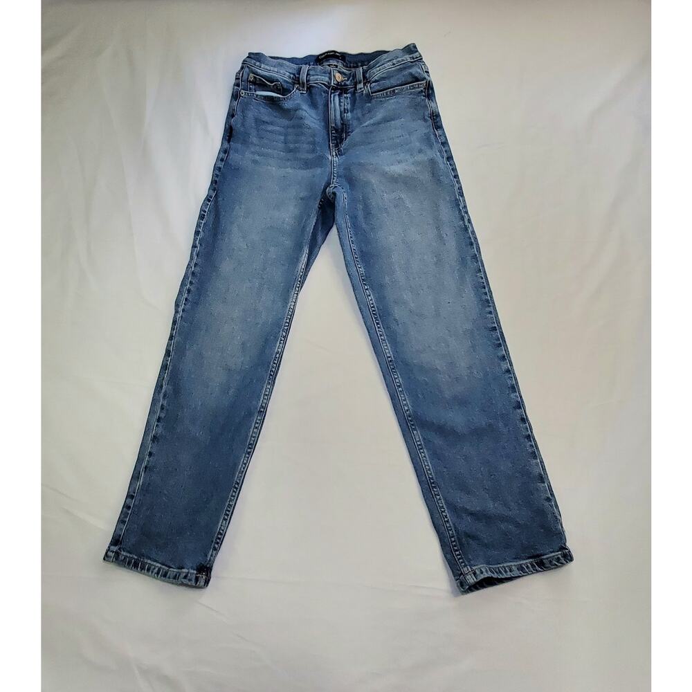 Calvin Klein Bootcut Jeans Womens Size 6 Blue Denim Low Rise Flat Front Ca11